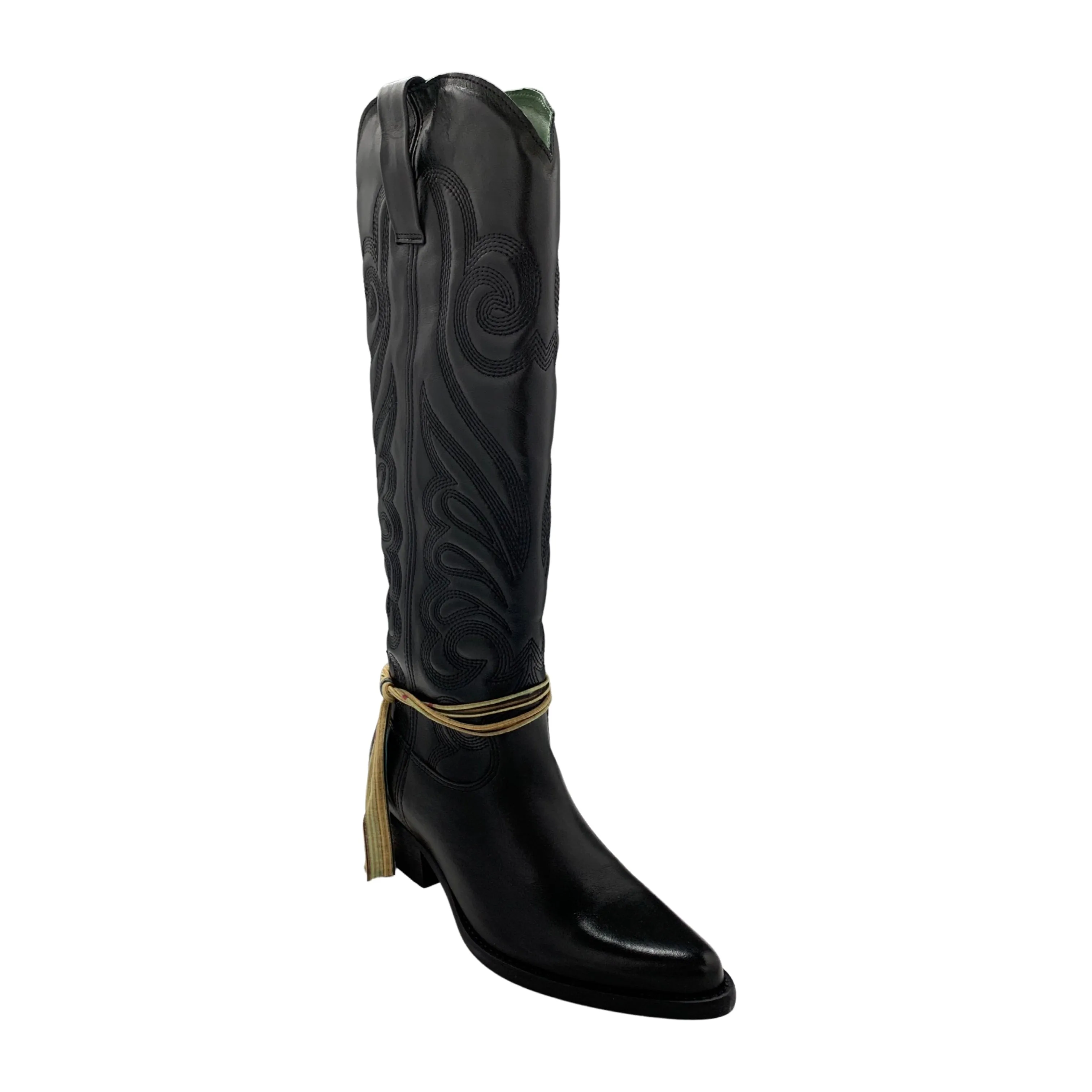 FE559 Black Cowboy Boot