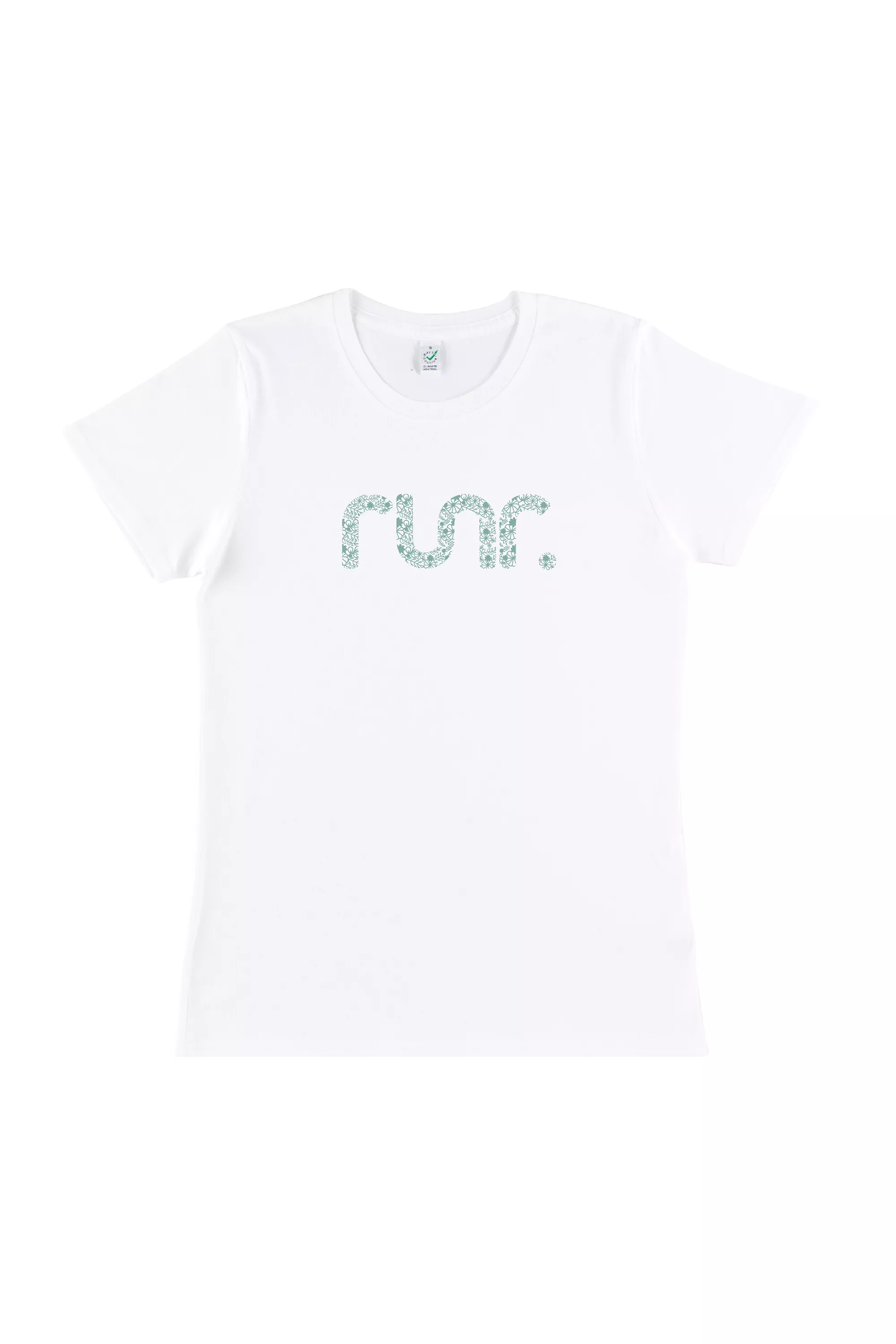 Floral Organic Runr T-shirt - White