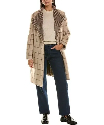 French Connection Fran Belted Wool-Blend Coat