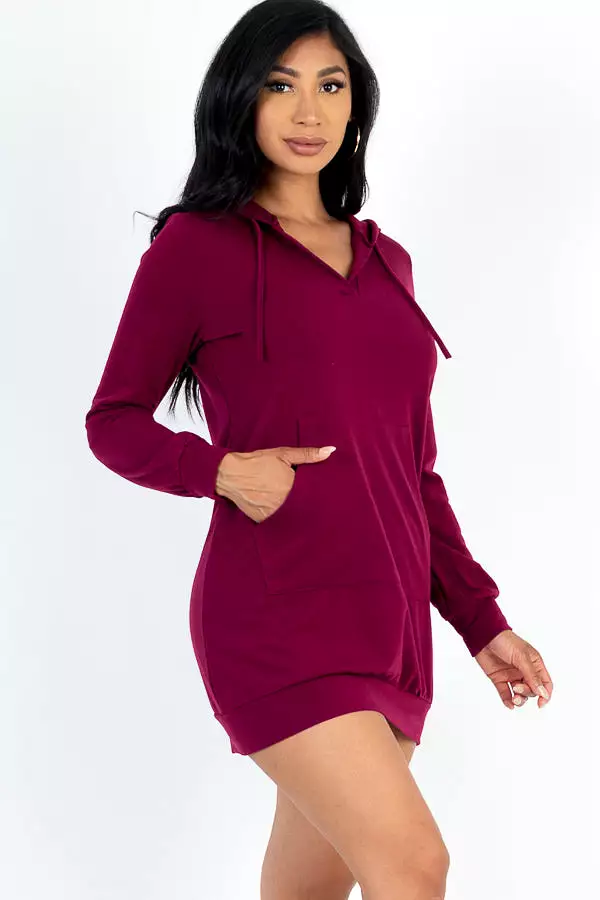 French Terry Hoodie Dress