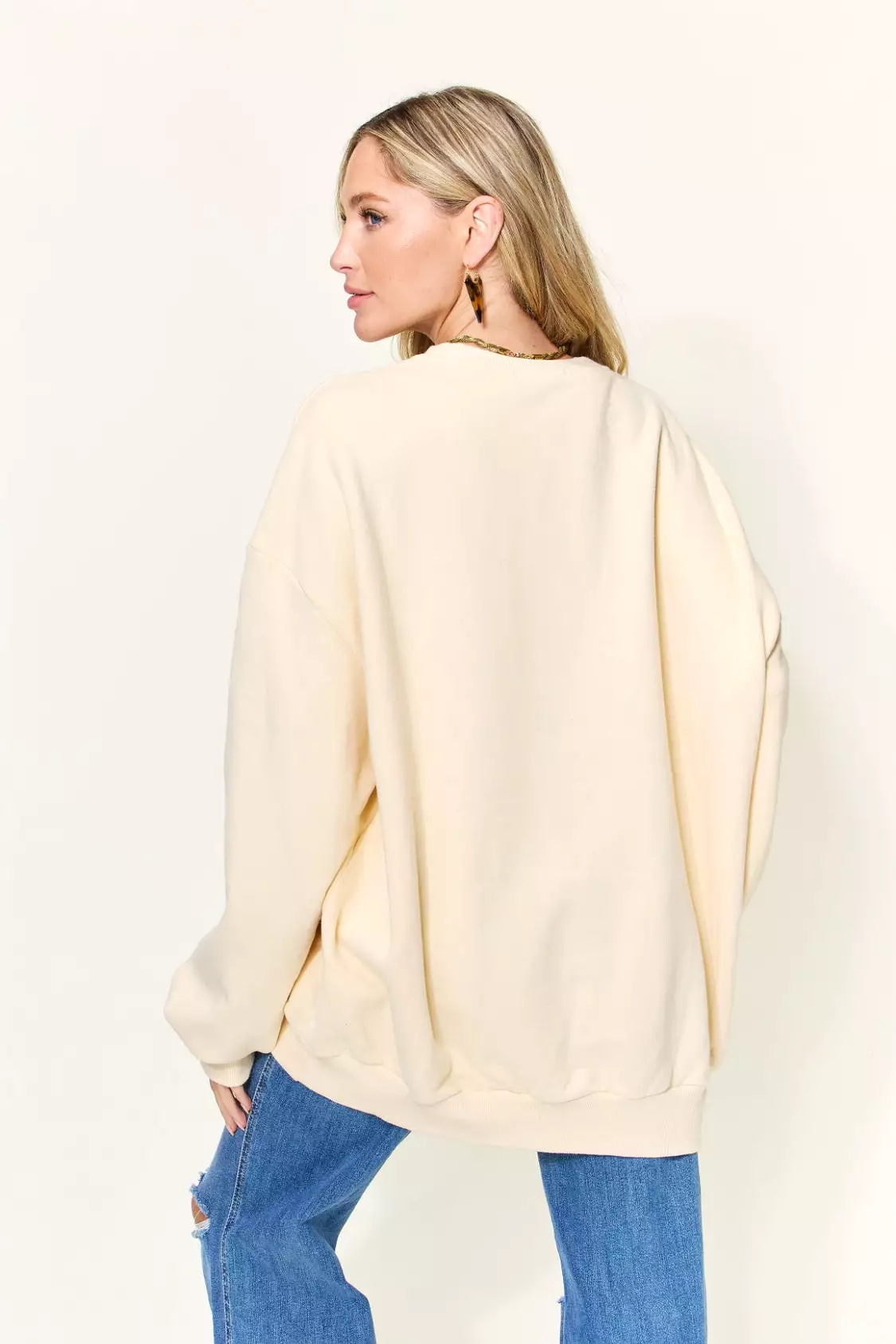 Full Size YOU ARE ENOUGH Drop Shoulder Oversized Sweatshirt