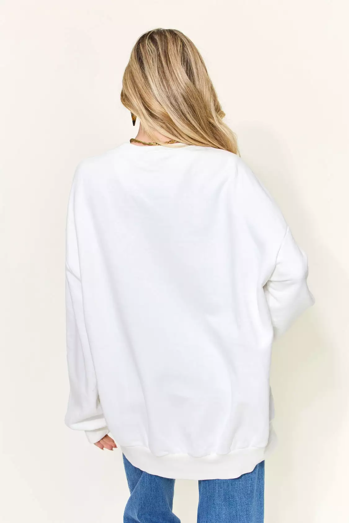 Full Size YOU ARE ENOUGH Drop Shoulder Oversized Sweatshirt