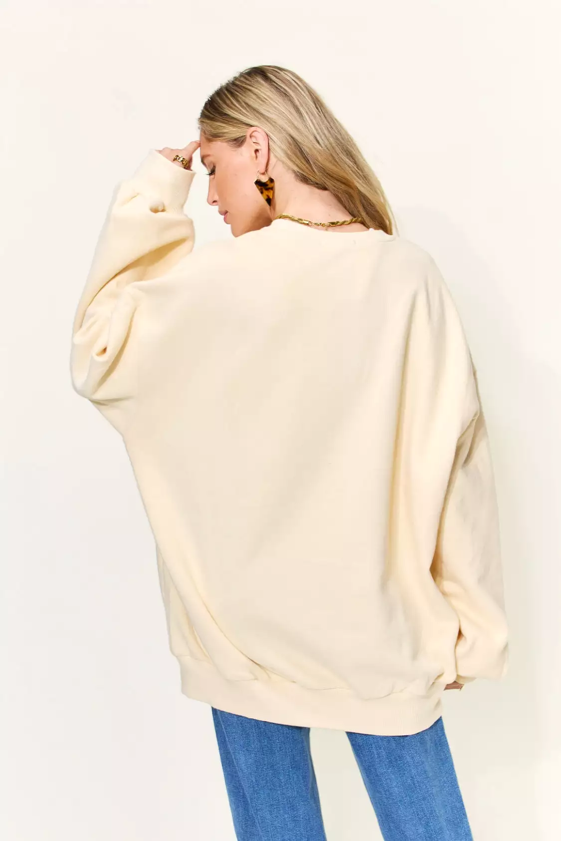 Full Size YOU ARE ENOUGH Drop Shoulder Oversized Sweatshirt