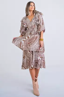 Geometric Tribal Midi Dress