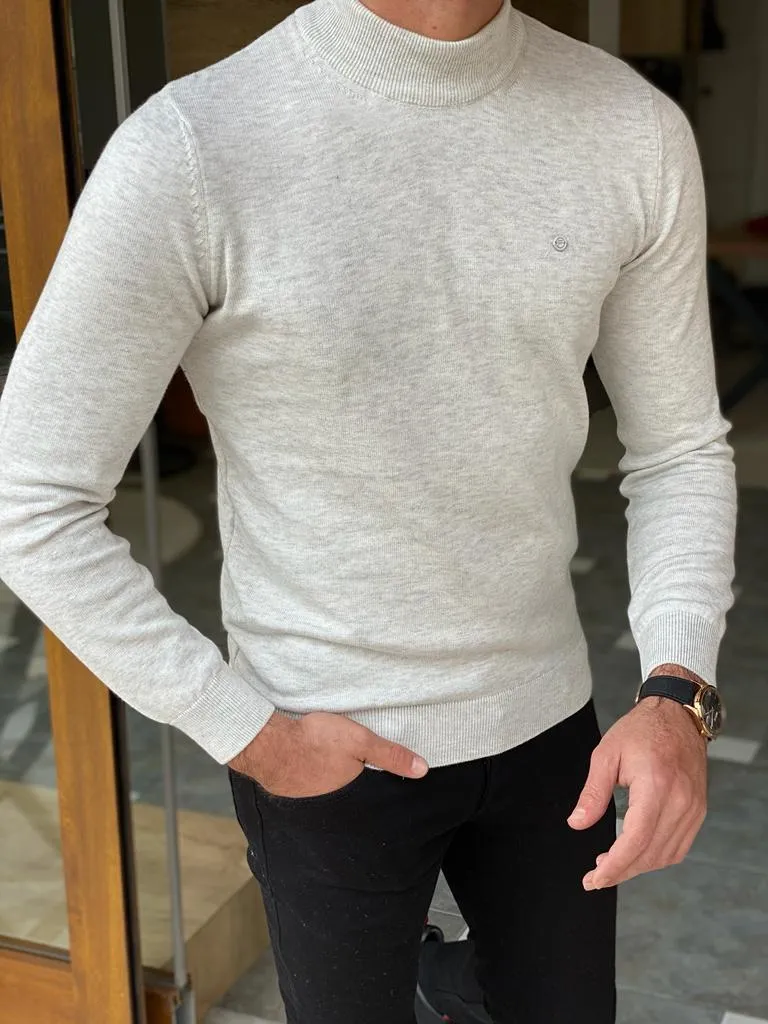 Gray Turtleneck Sweater