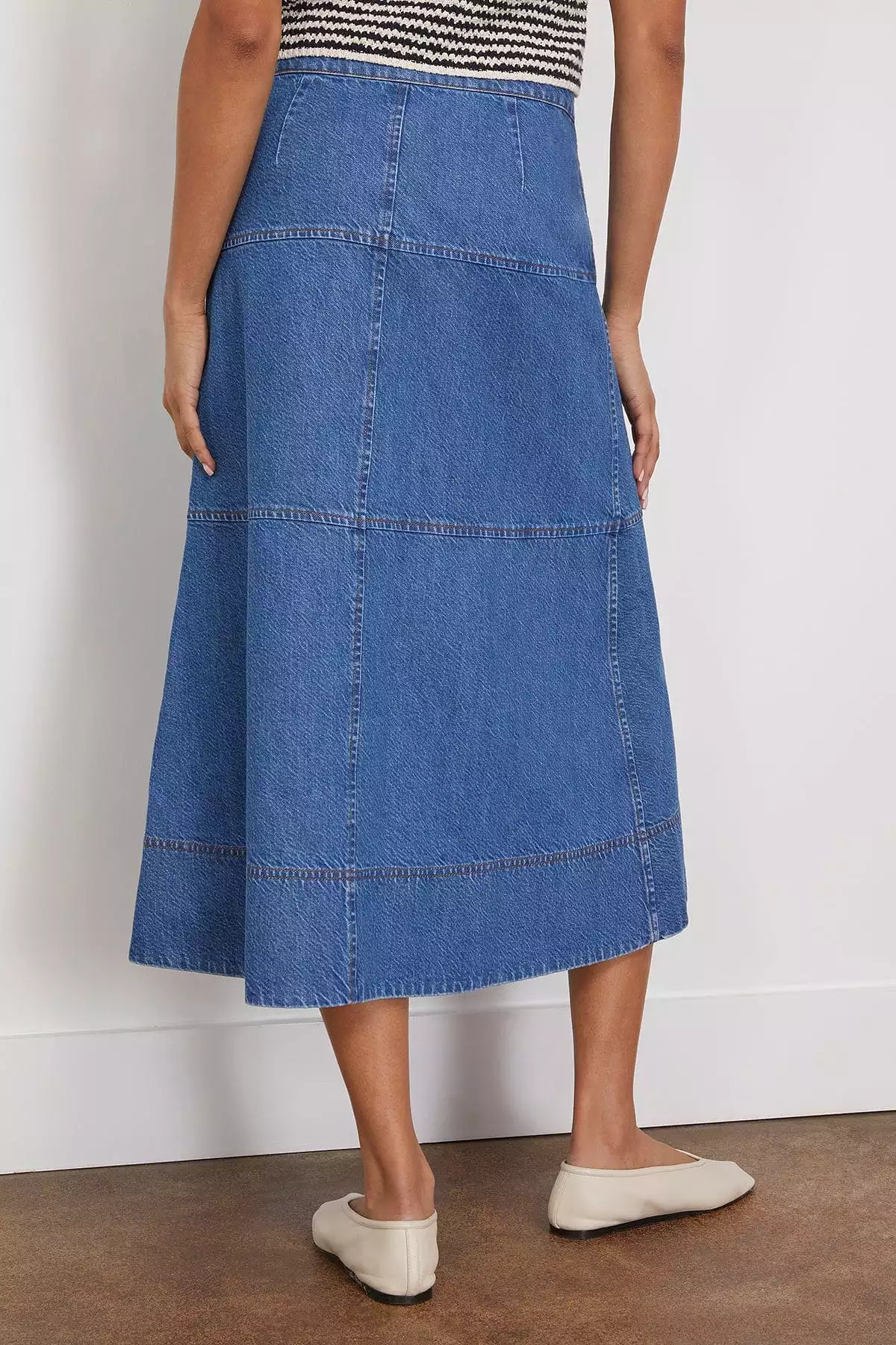 Hudie Skirt in Medium Indigo Blue