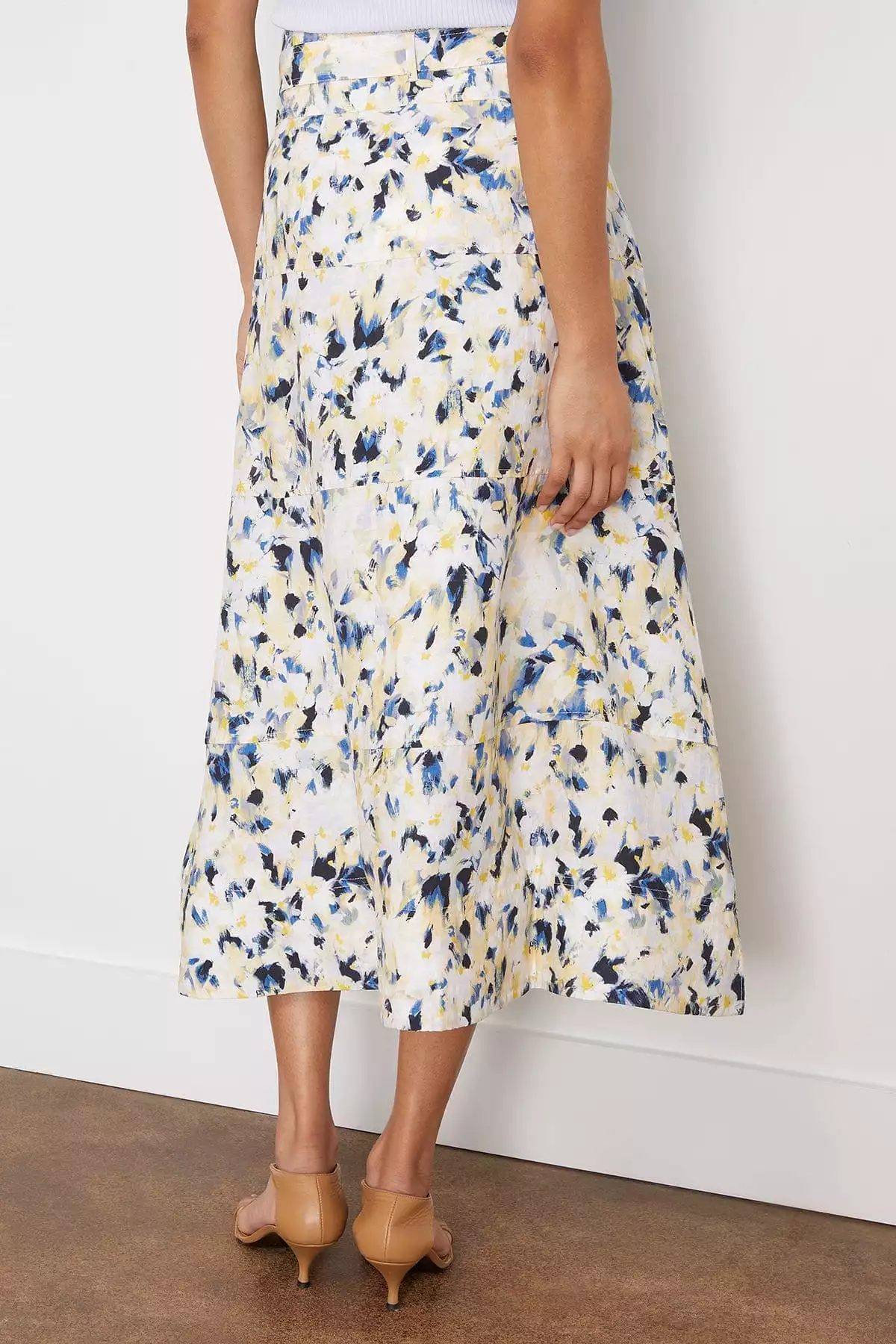 Hudson Skirt in Cream/Maritime Blue (TS)