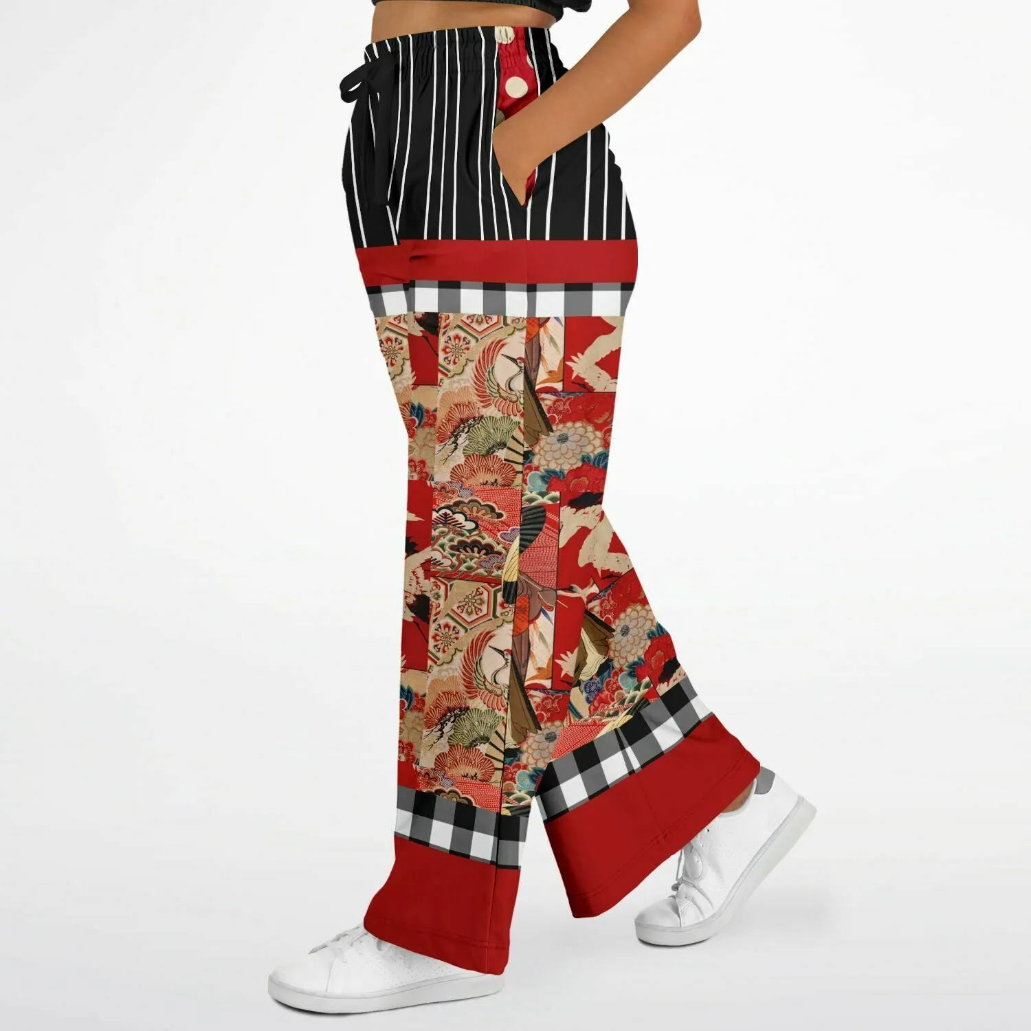 I Am Geisha Eco-Poly Stretchy Phat Bellbottoms