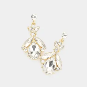 iLLASPARKZ Teardrop Crystal Marquise Evening Earrings