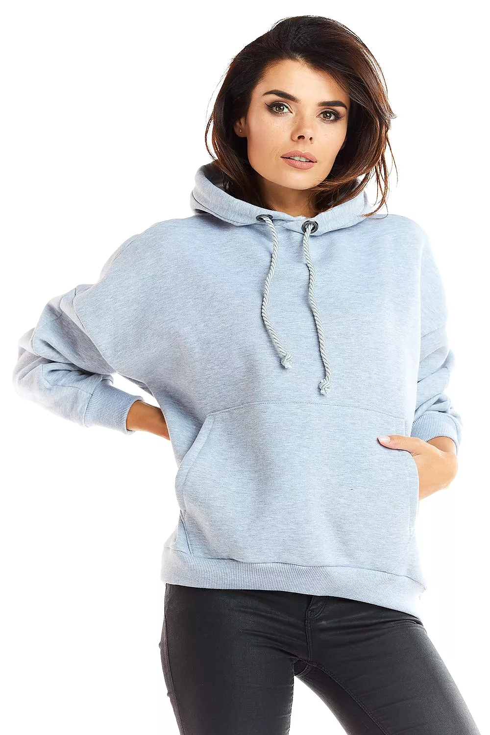 Infinite You Loose Cut Hoodie in Light Blue