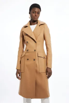 Italian Manteco Wool Military Coat | Karen Millen