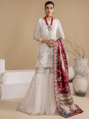 IZNIK Chinon Vol-03 Embroidered Chiffon Unstitched 3Pc Suit CC-24 Bianca