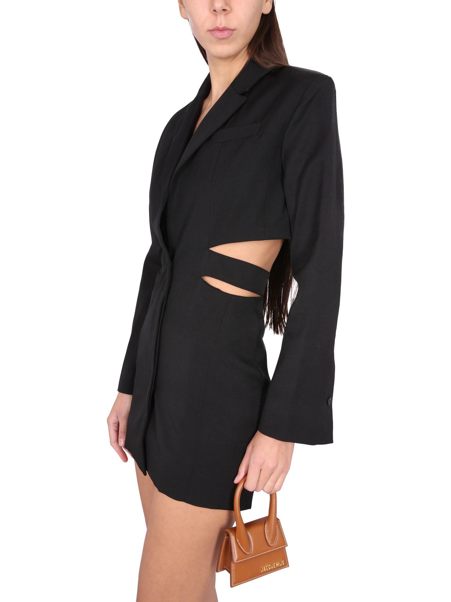 JACQUEMUS    BARI VIRGIN WOOL MINI BLAZER DRESS