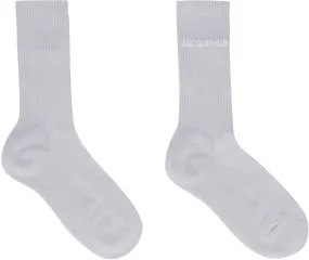 Jacquemus Logo Intarsia Knit Stretched Socks