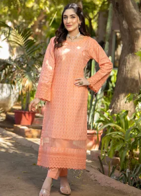 Jaza by Schick Embroidered Schiffli Cotton 2 Piece Unstitch Suit SDH24JSC-06