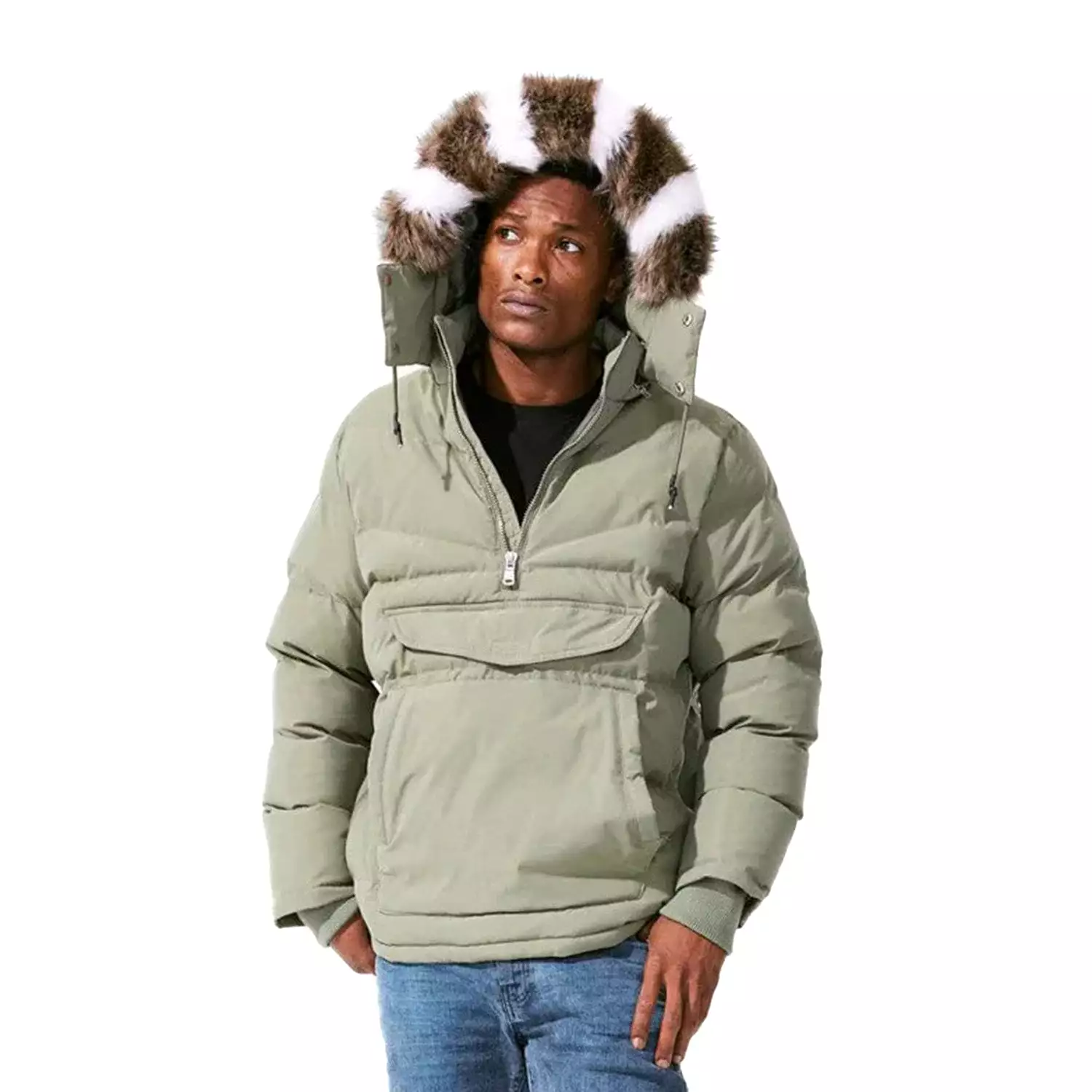 Jordan Craig Anorak Puffer Men's Jacket Army Green