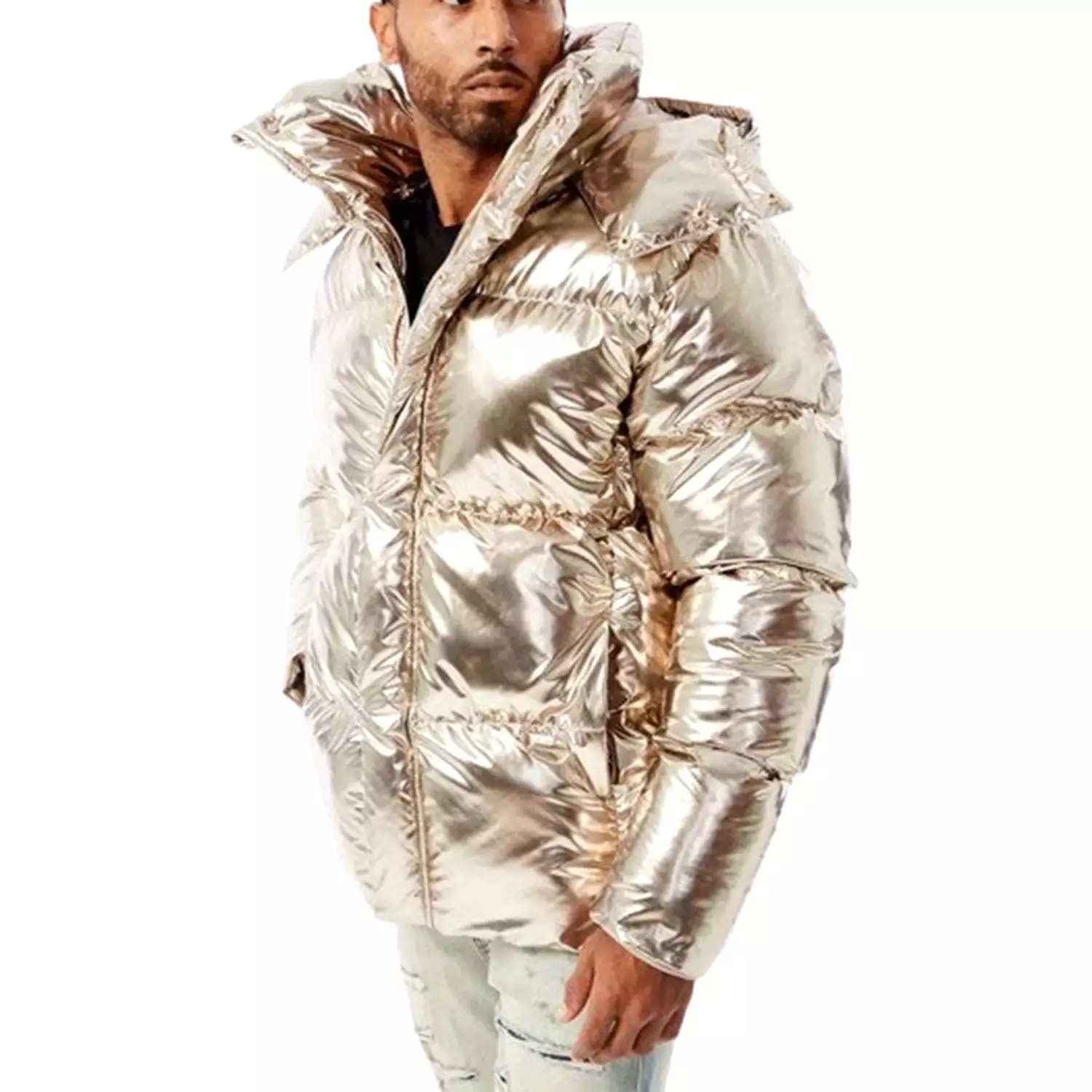 Jordan Craig Toronto Bubble Men's Jacket Metallic Gold