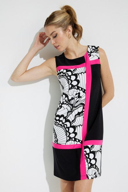 Joseph Ribkoff Black/Multi Sleeveless Dress Style 231133