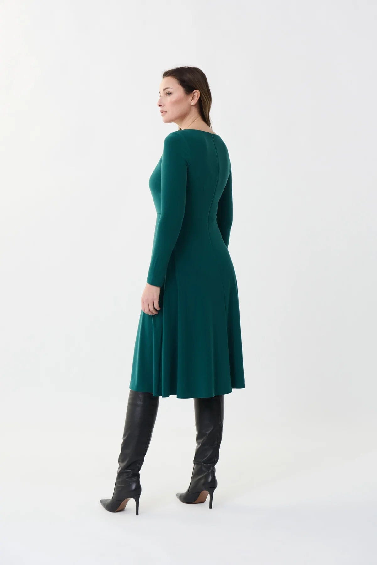 Joseph Ribkoff Circle Detail Green Dress - 223199