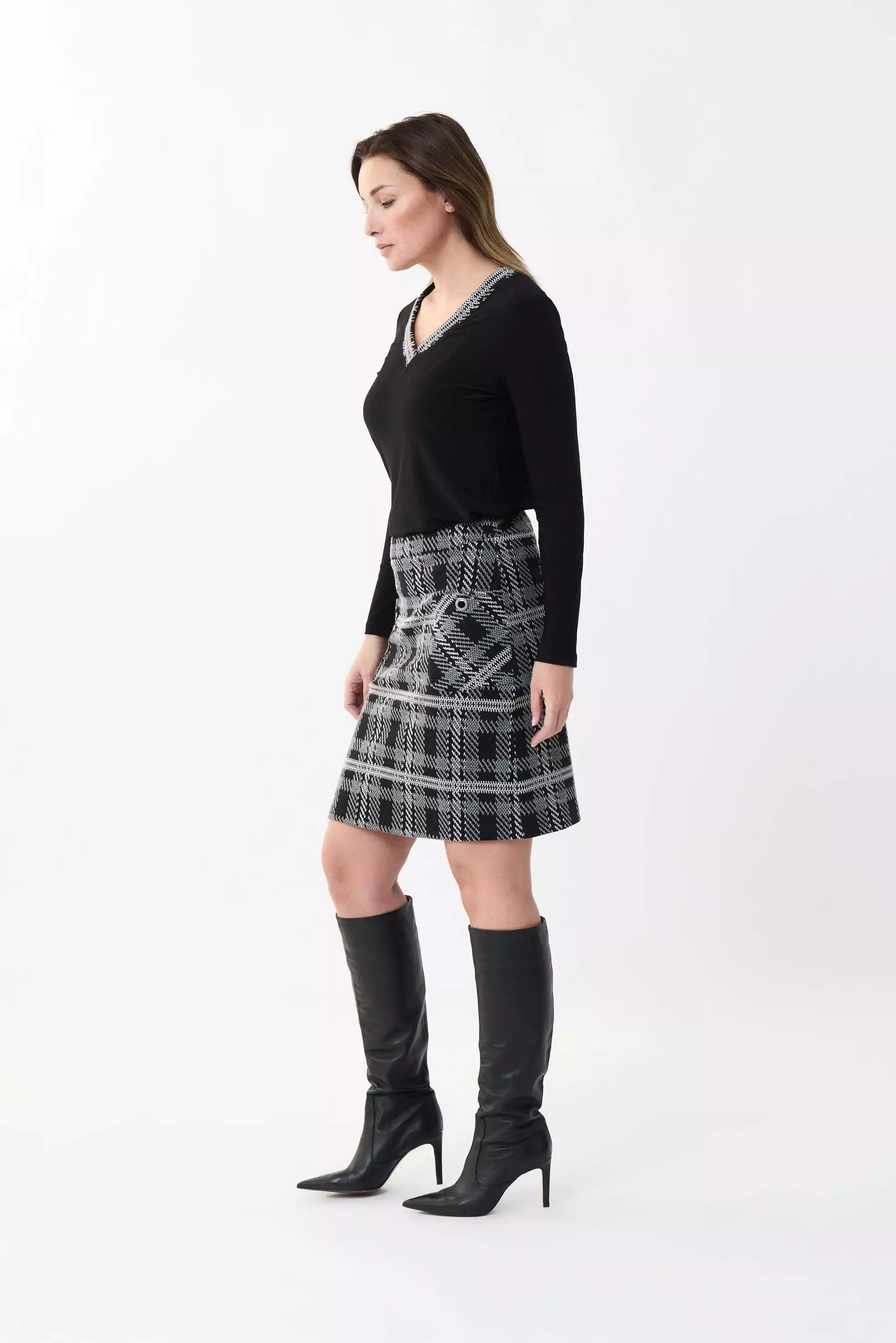 Joseph Ribkoff Plaid Skirt - 223250