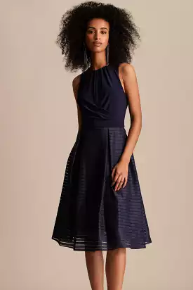 Joseph Ribkoff Signature Flared Navy Dress - 221354