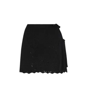 Kaia Black Knitted Skirt