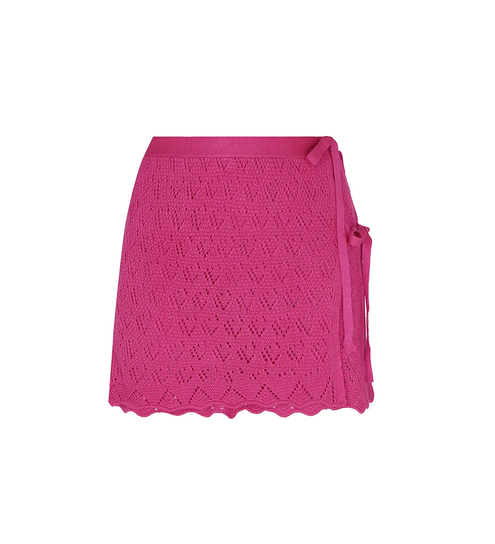 Kaia Fuchsia Knitted Skirt