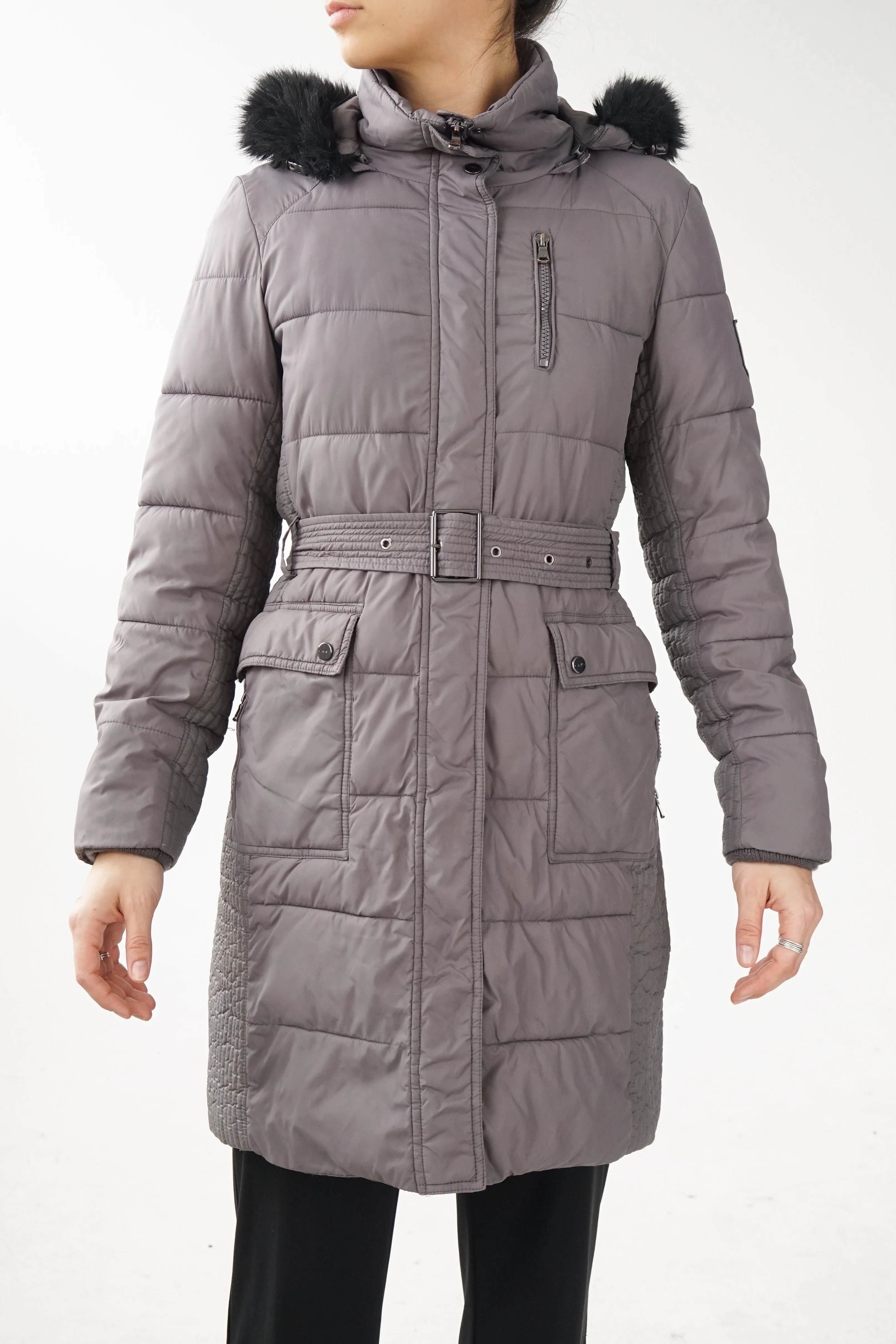 Lauren Ralph Lauren  manteau puffer long avec fausse fourrure pour femme M