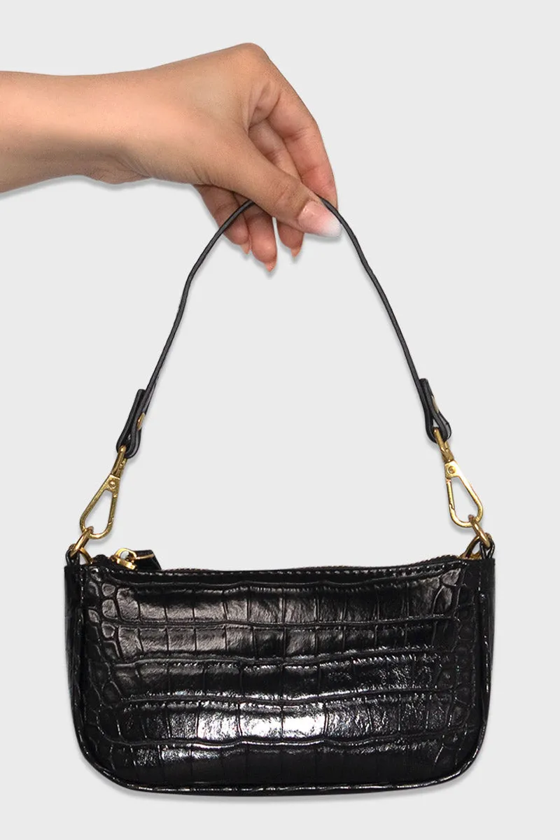 Leather Mini Bag (Black)