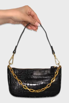 Leather Mini Bag (Black)