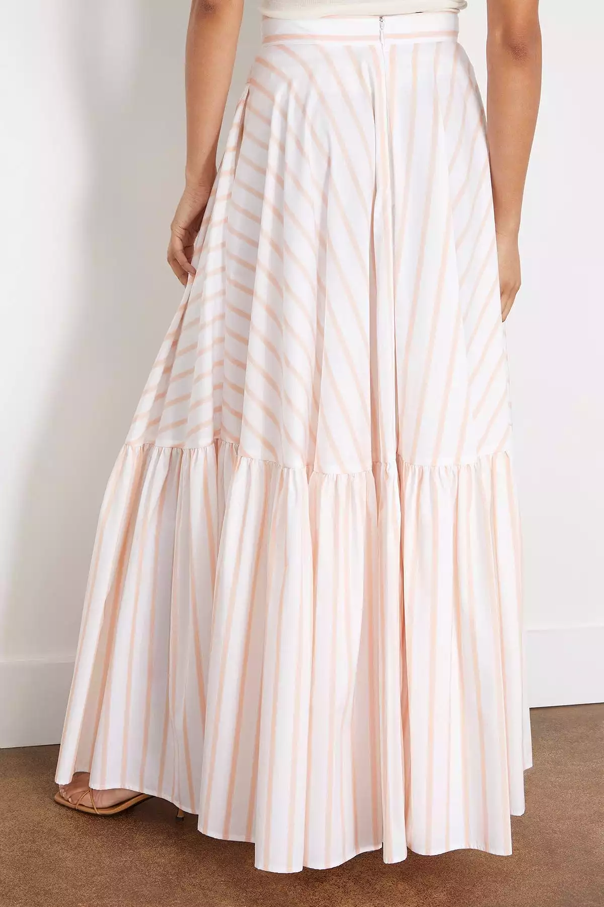 Long Skirt in Bellini Stripe