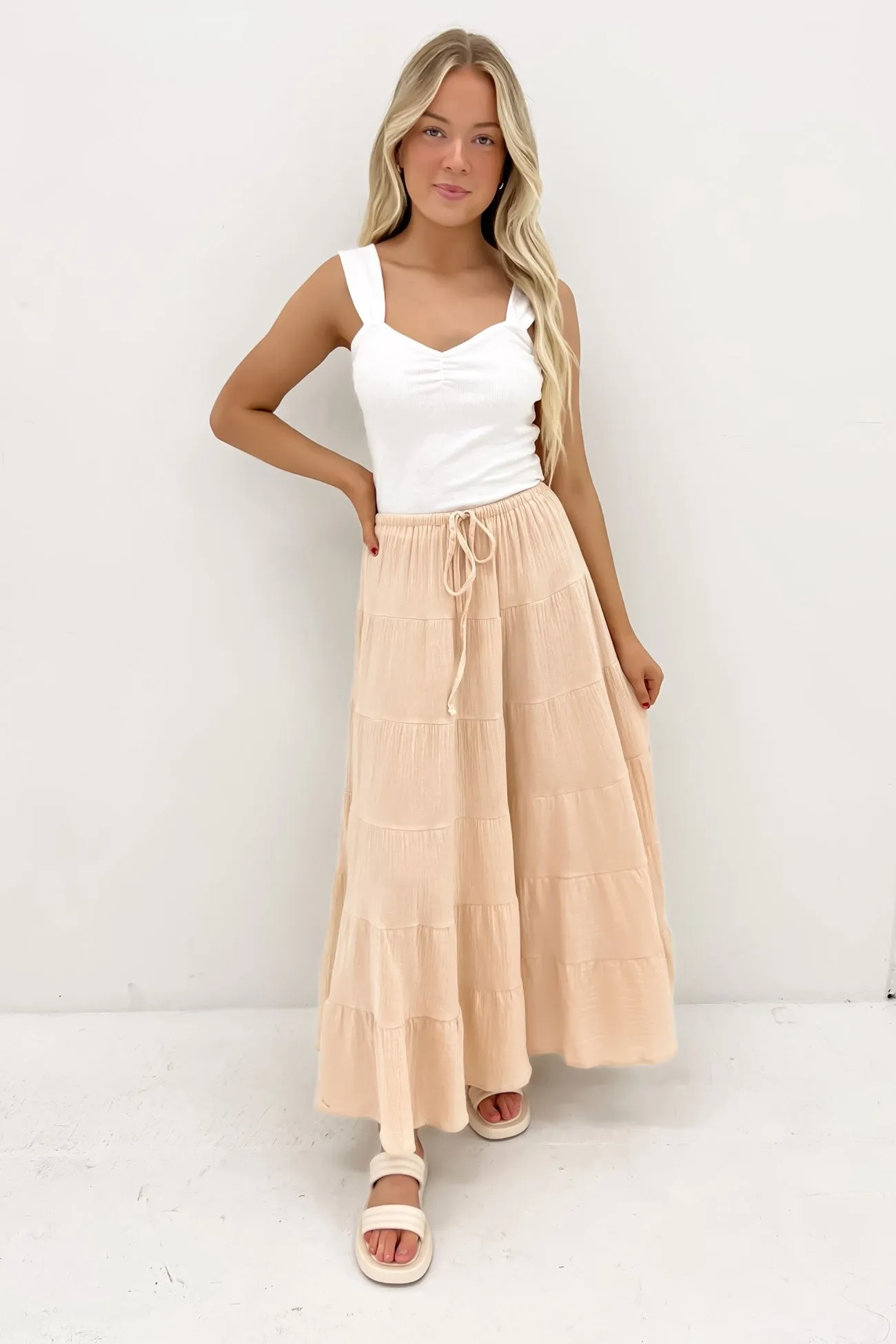 Luka Maxi Skirt Beige