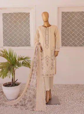 Majestic By HZ Luxury Embroidered Lawn 3 Piece Unstitched Suit HZ24M MEC-07