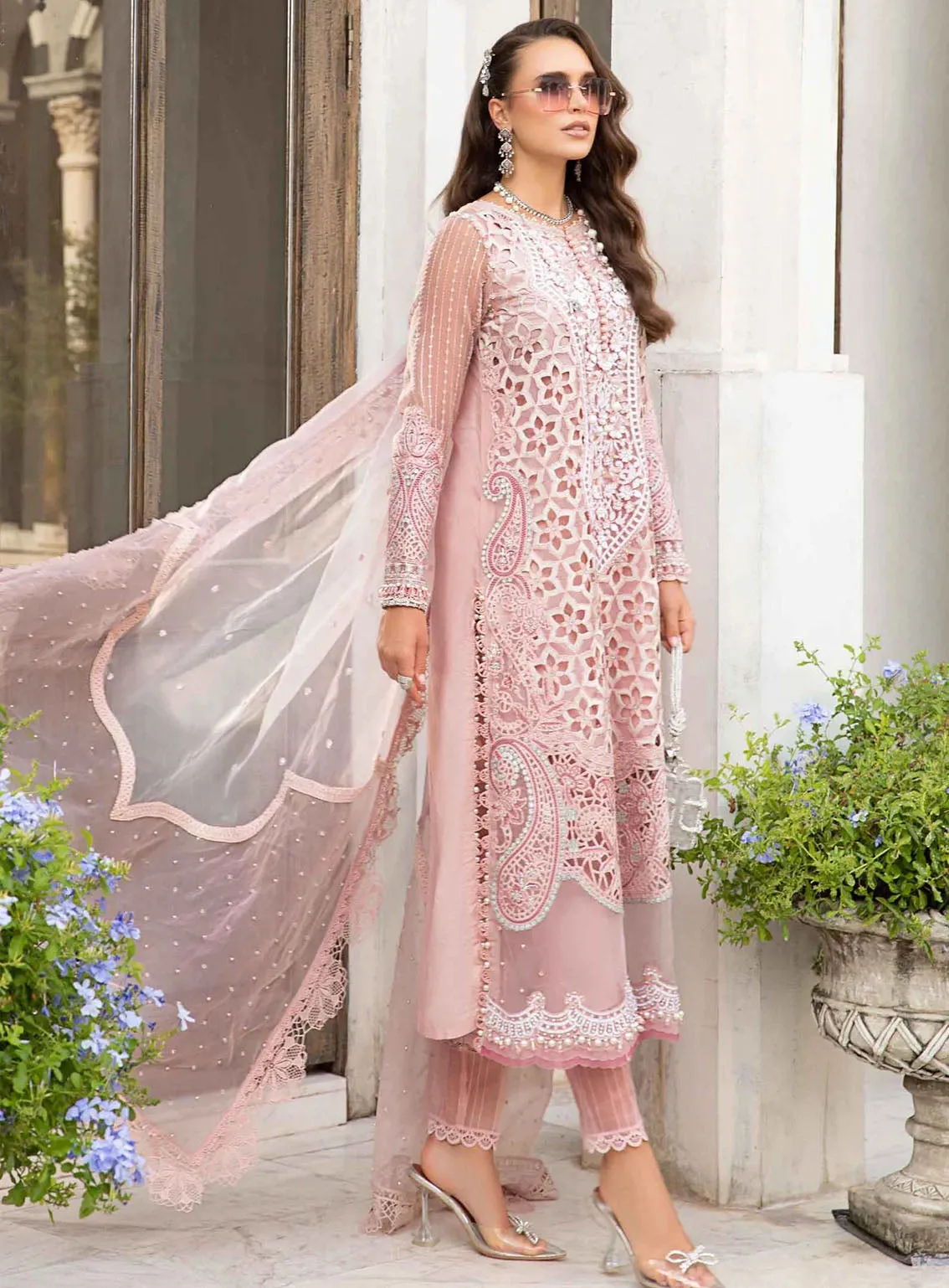 Maria B Luxury Embroidered Lawn Eid Edit-II 3 Piece Unstitched Suit MB24EE2 D-06