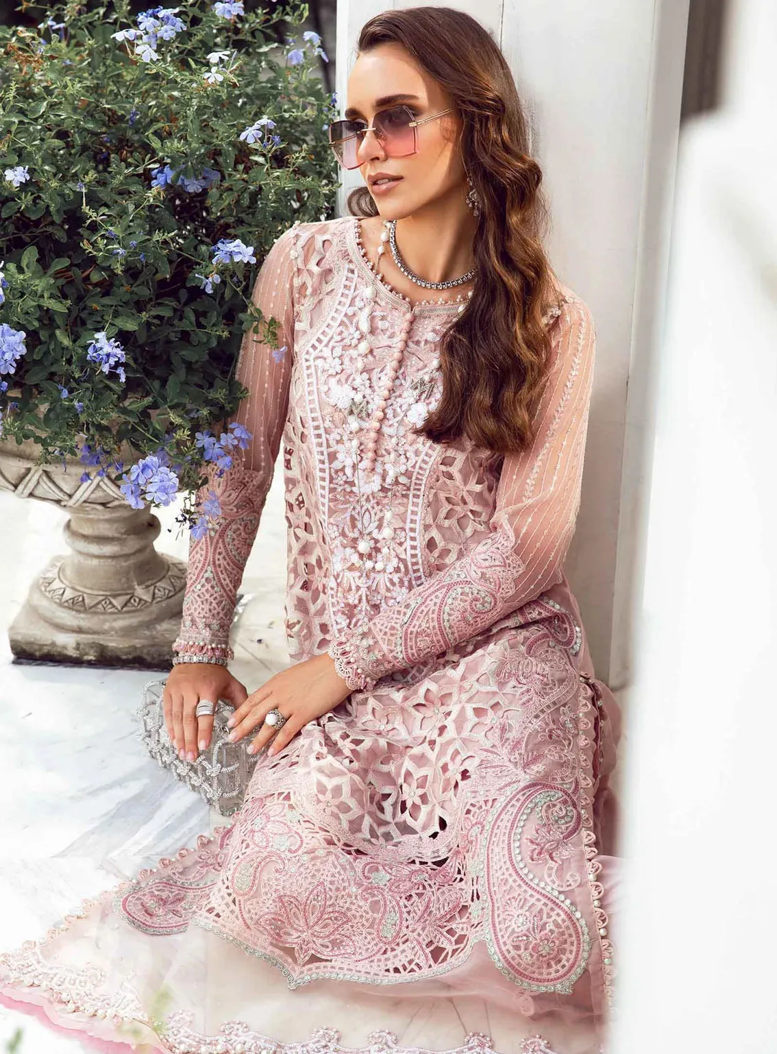 Maria B Luxury Embroidered Lawn Eid Edit-II 3 Piece Unstitched Suit MB24EE2 D-06