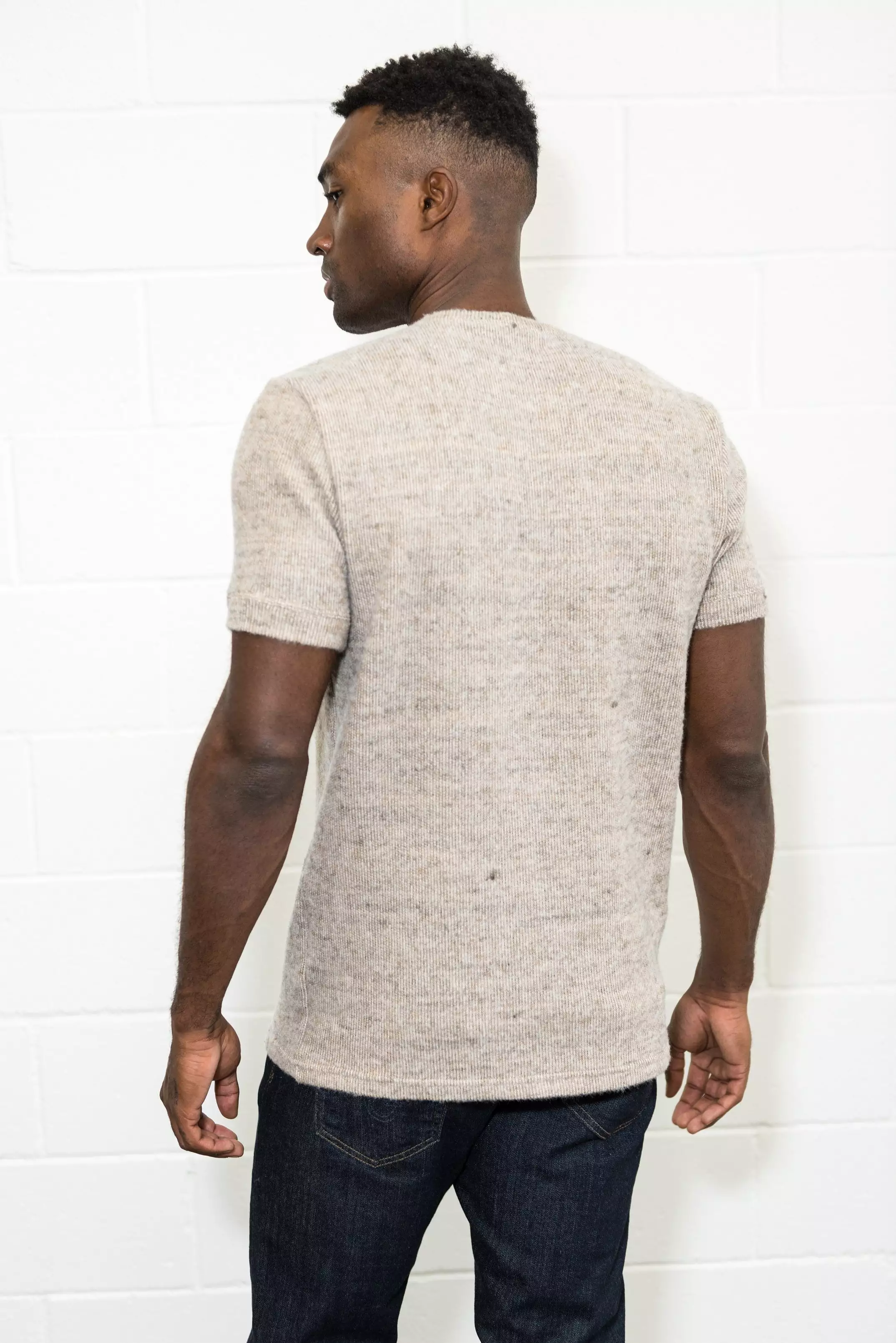 Men's Soft Knit Melange Short Sleeve Crew Tee