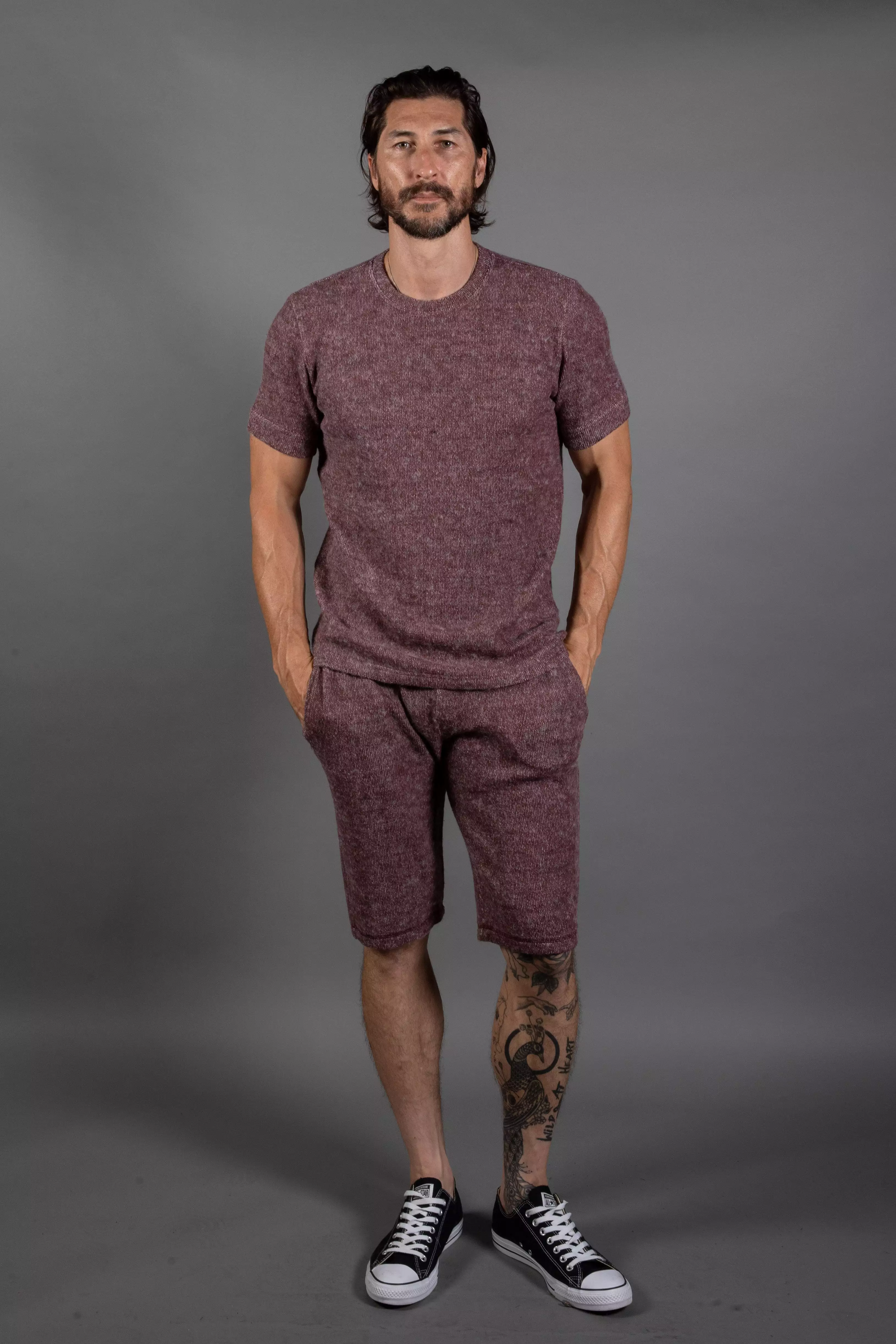 Men's Soft Knit Melange Short Sleeve Crew Tee