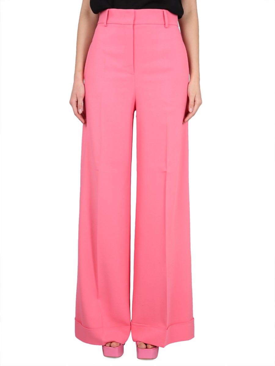 MOSCHINO    HIGH-WAISTED PANTS IN VISCOSE CREPE