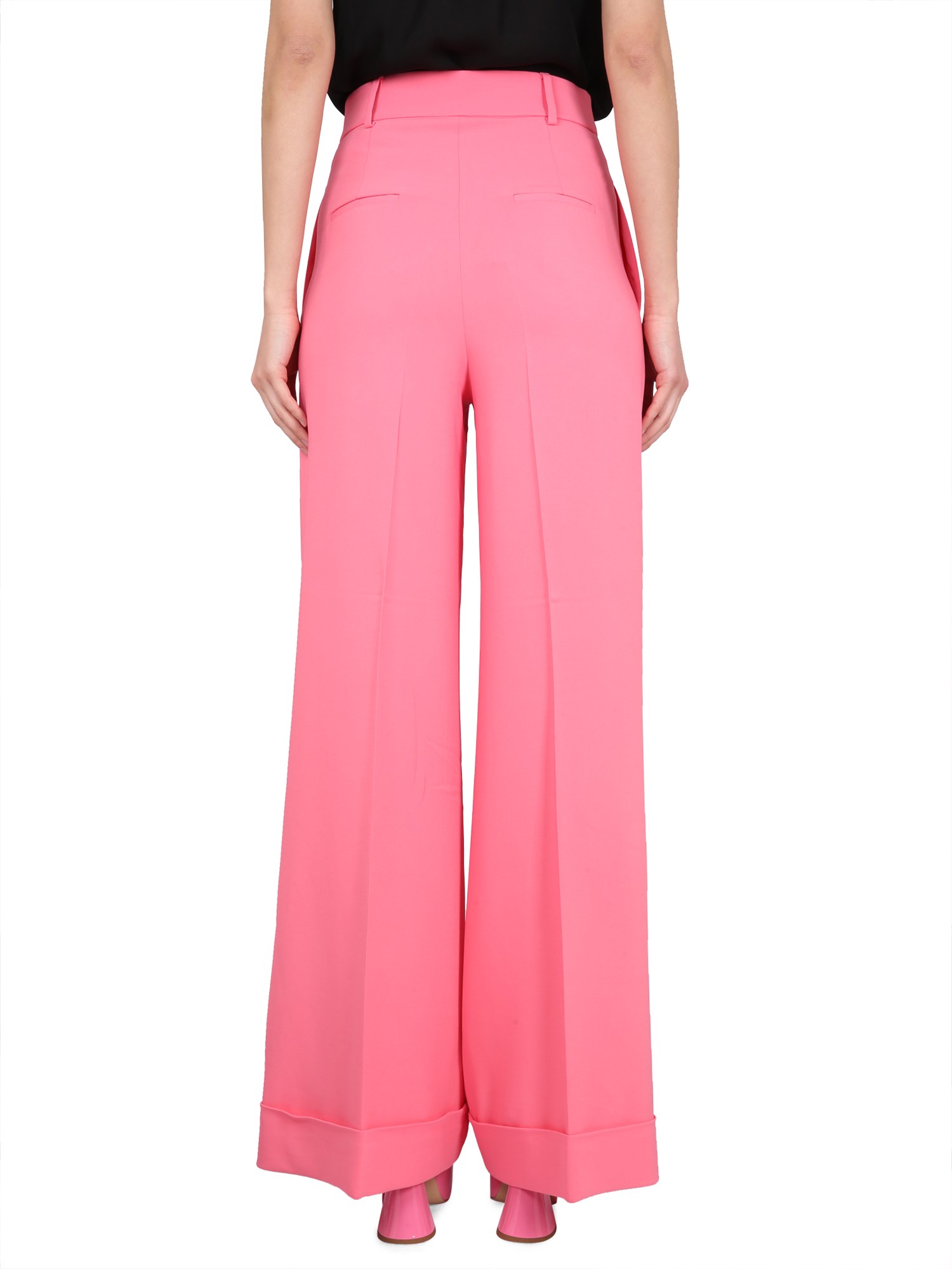 MOSCHINO    HIGH-WAISTED PANTS IN VISCOSE CREPE