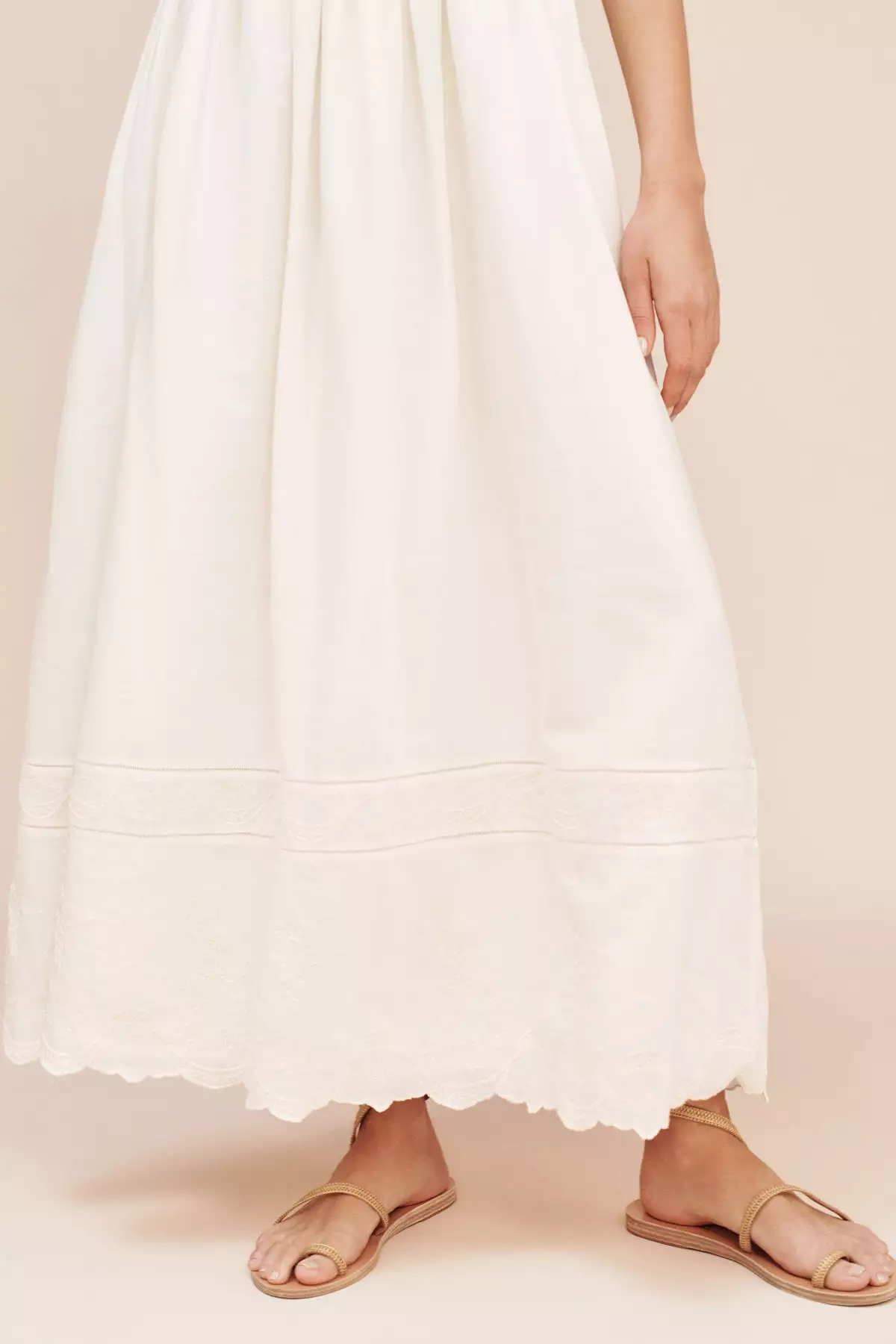 MYLAH STRAPLESS DRESS - CREAM