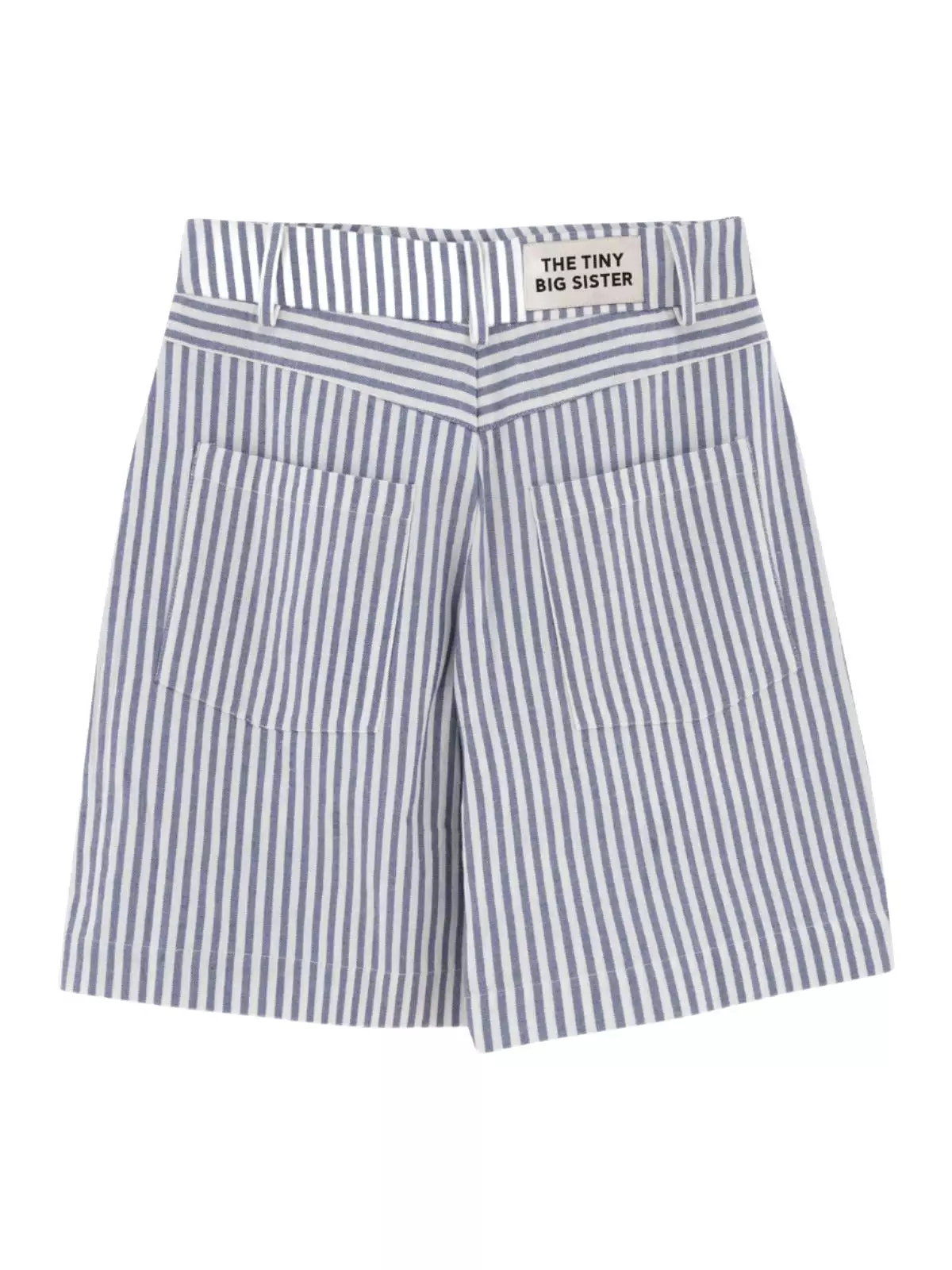 Navy Striped Bermuda Shorts