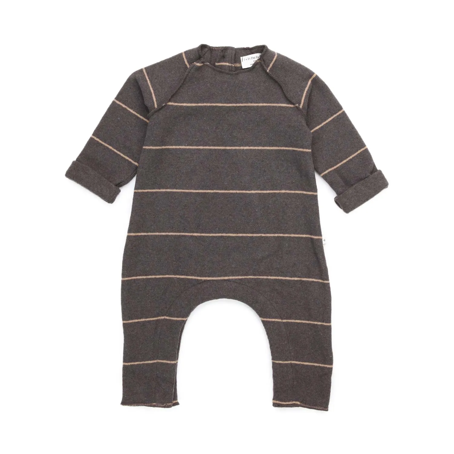 One More In The Family Baby Brown Laurent Romper