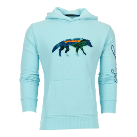 Painted Mountain Stalking Wolf Aspen Hoodie