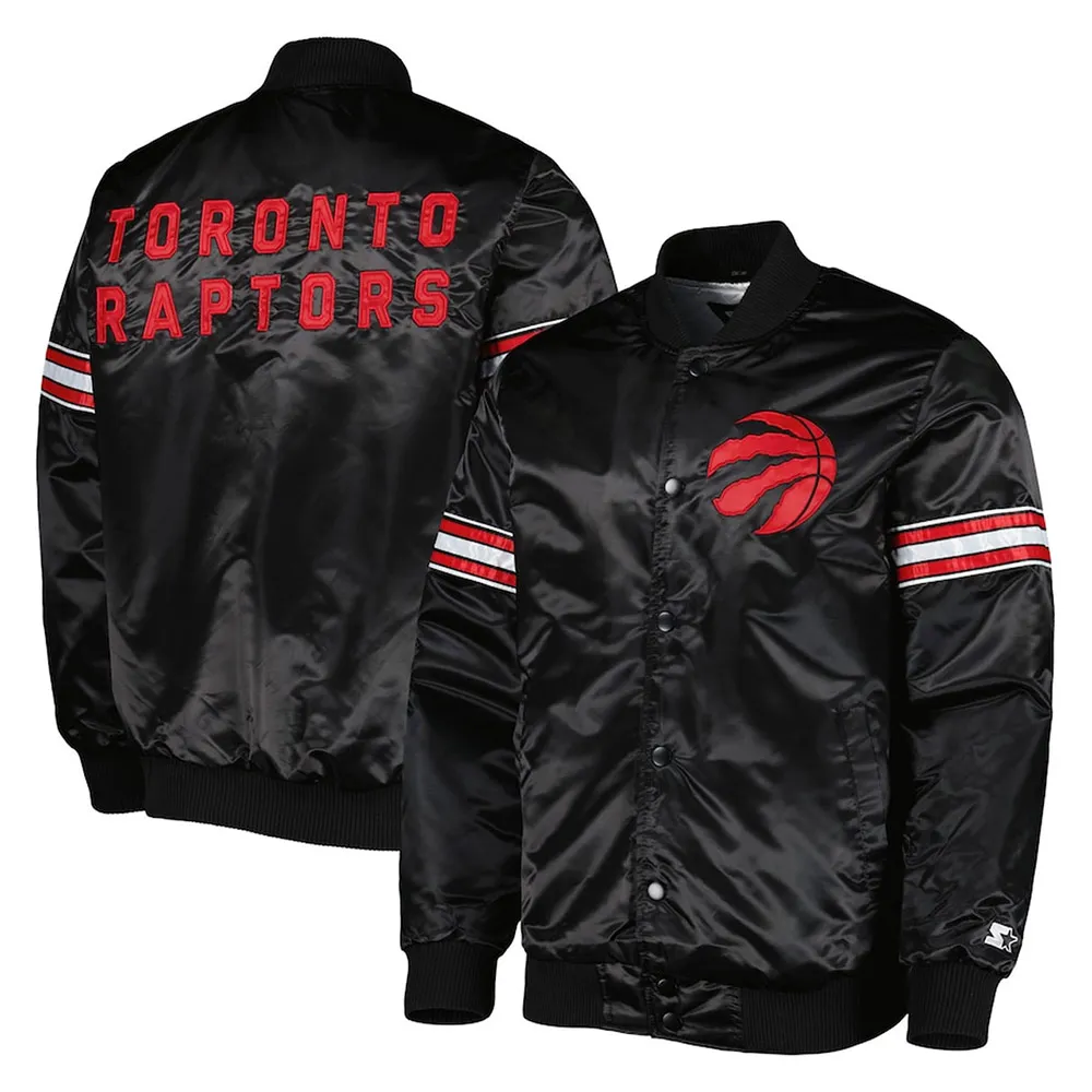 Pick & Roll Toronto Raptors Black Satin Jacket