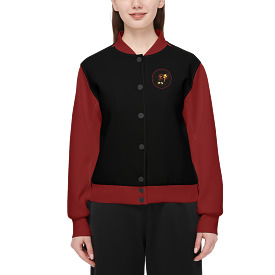 Prince of Peace 01-01 Ladies Designer Double Layered Techno Scuba Knit Varsity Jacket