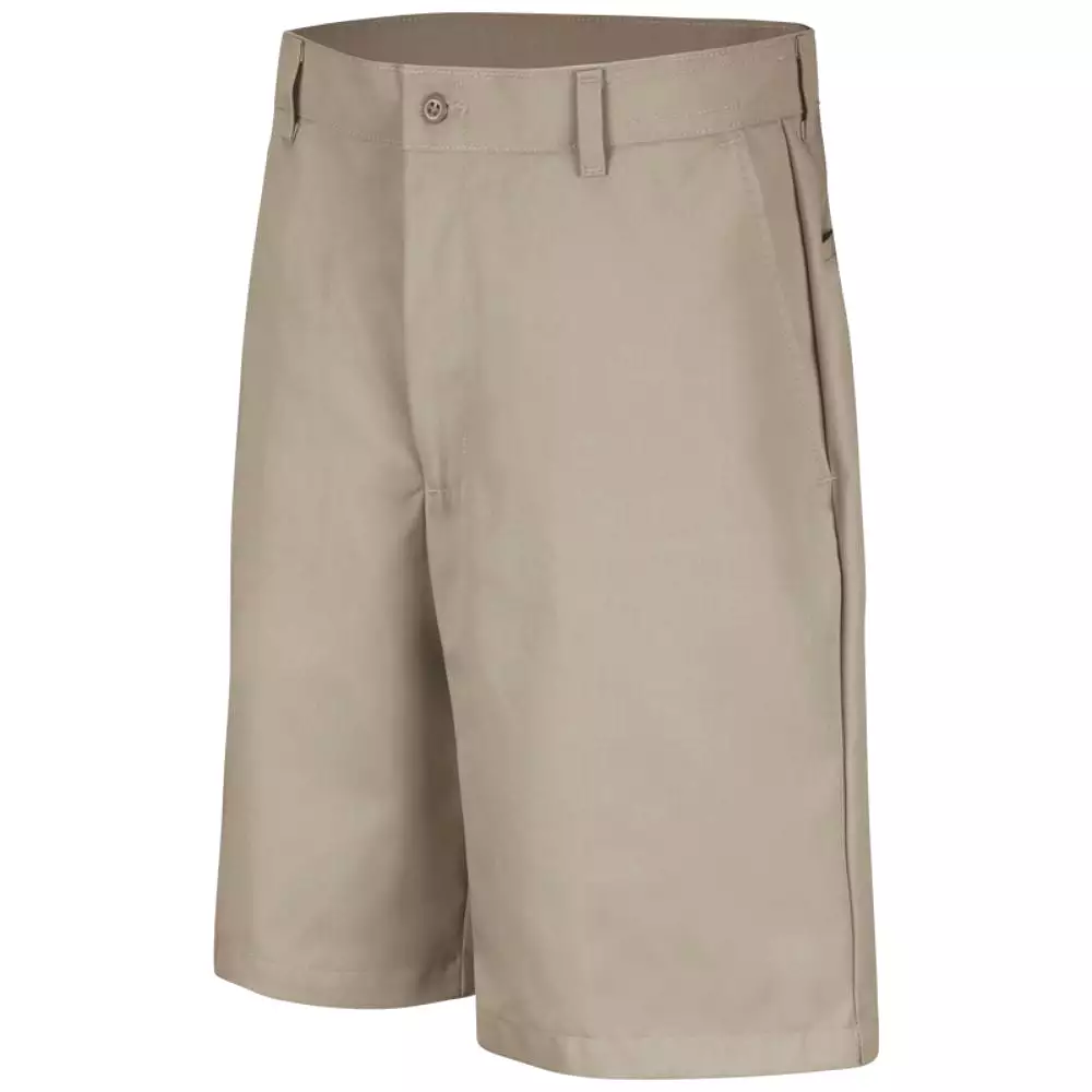 Red Kap Men's Plain Front Work Shorts PT26TN - Tan