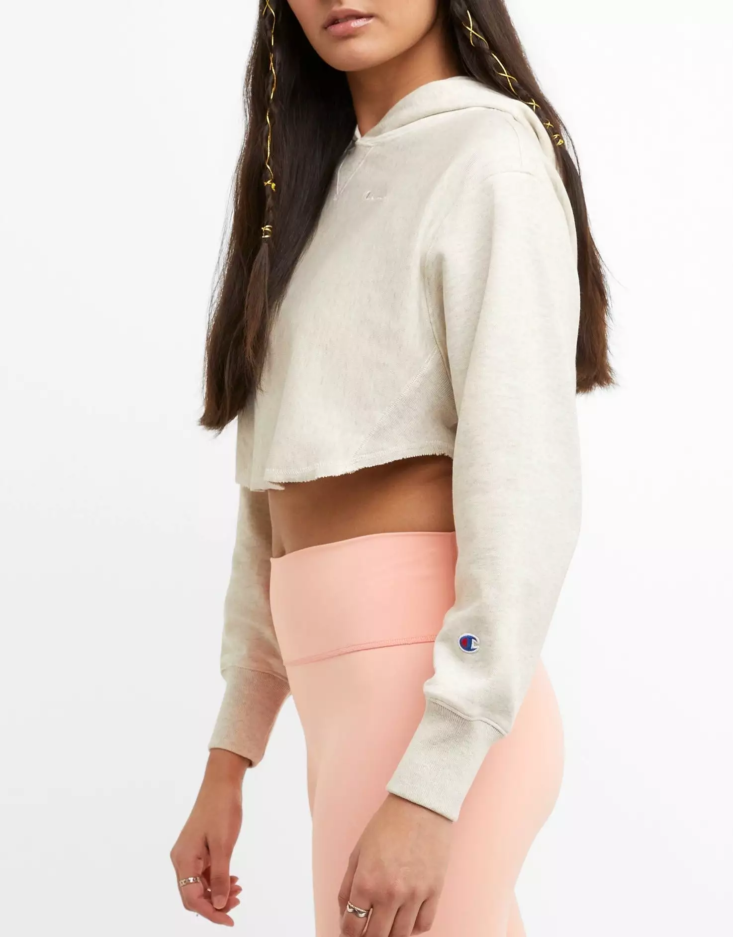 Reverse Weave French Terry Crop Hoodie