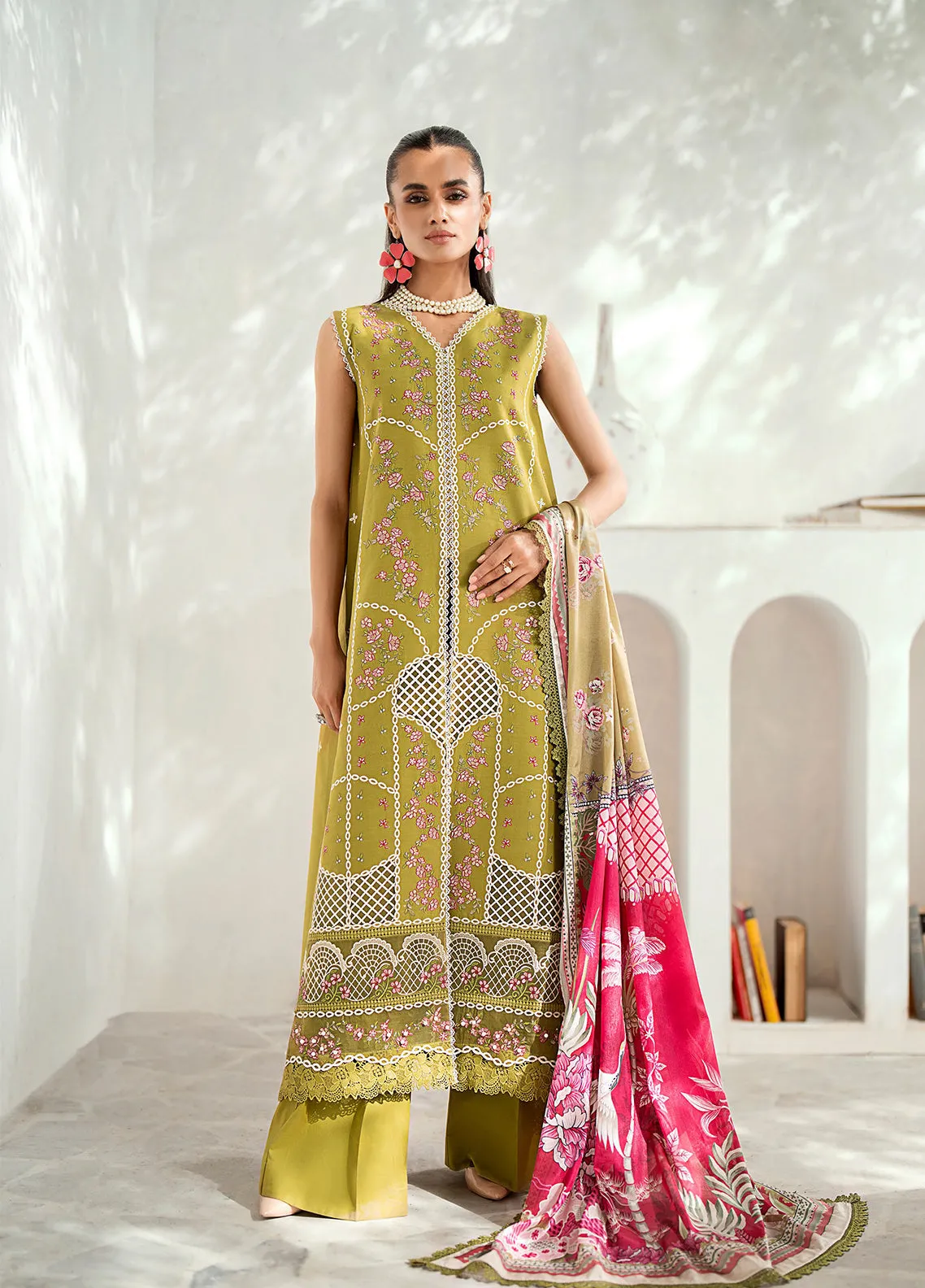 Riwaayat By Bin Ilyas Embroidered Lawn 3 Piece Unstitched Suit BI24R 304 B