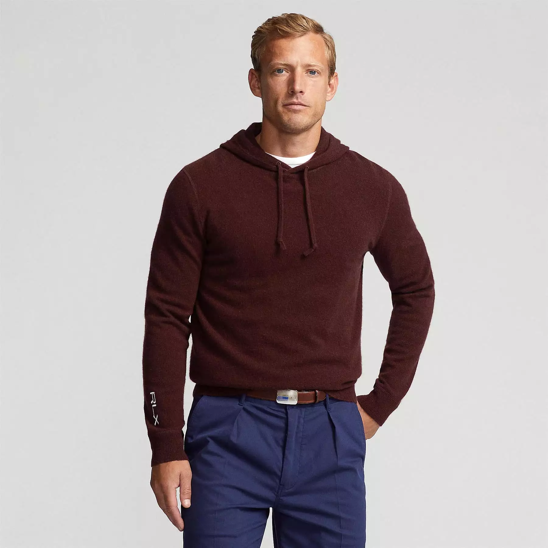 RLX Cashmere Hoodie Harvard Wine - AW23