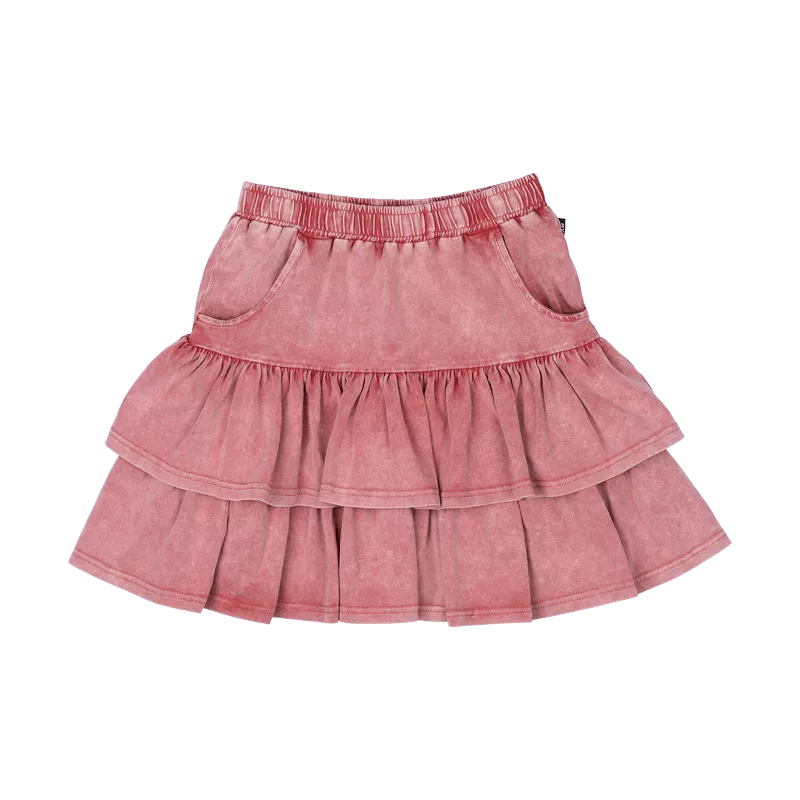 Rock Your Baby Red Grunge Skirt